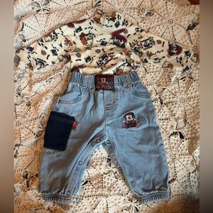 90s Vintage Baby Mickey & Co. Matching Set 3/6M
